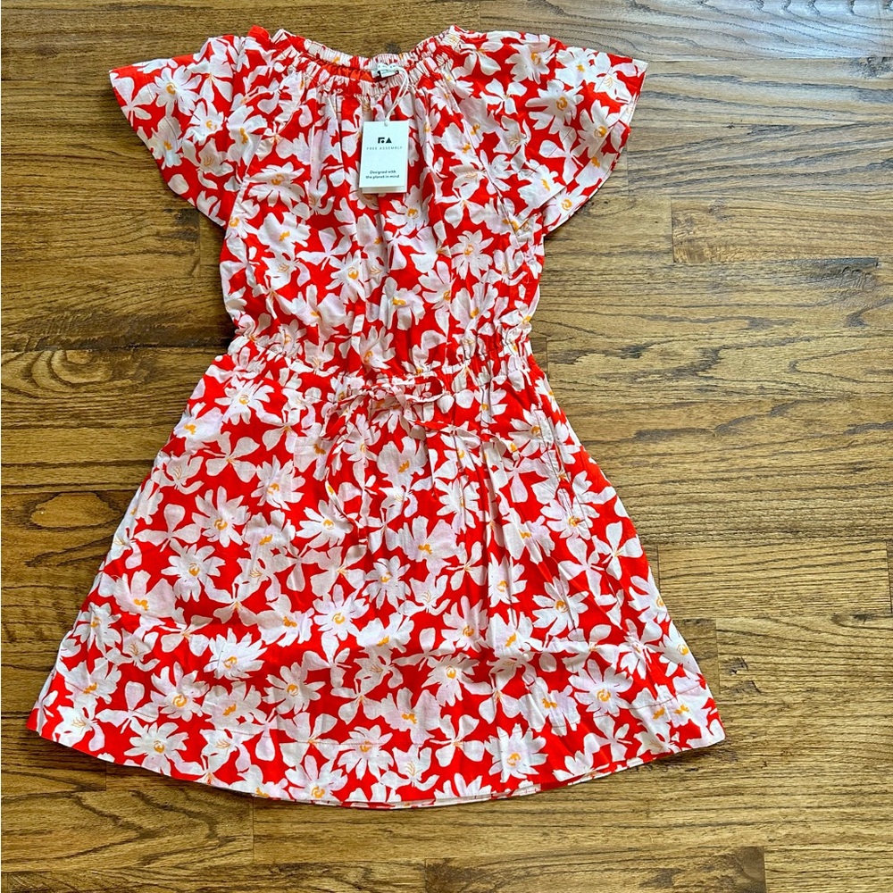 Floral Red Dress